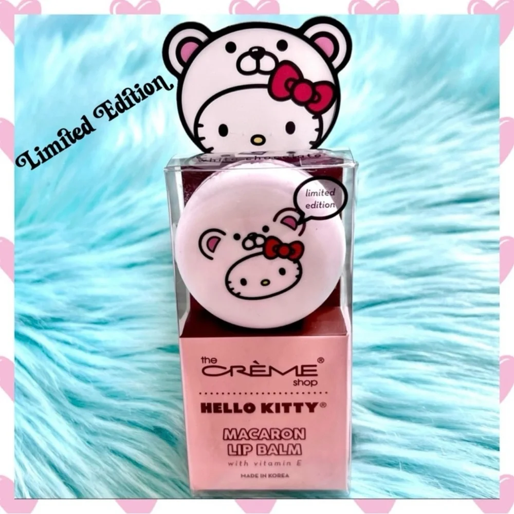 Crème Shop X Sanrio White Chocolate Limited Edition Hello Kitty Macaron Lip Balm - Picture 7 of 7